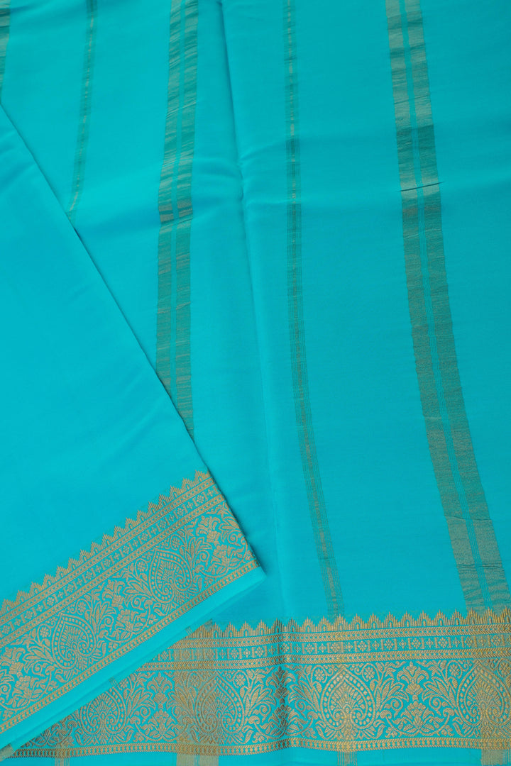 SKY BLUE PALLU IN MYSORE SILK SAREES