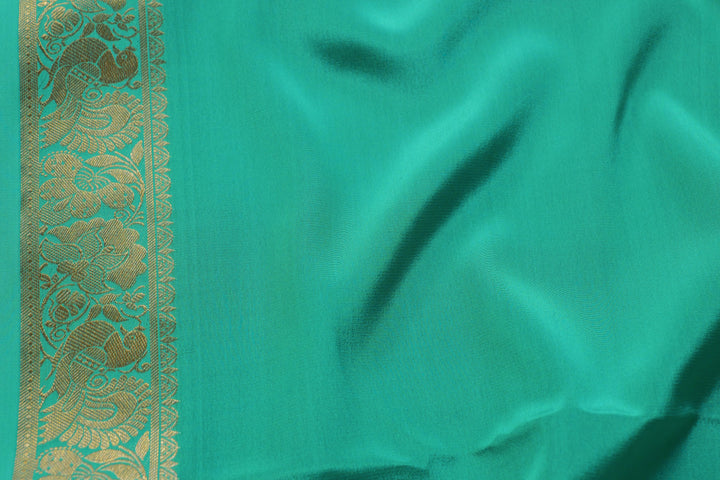 TEAL GREEN MYSORE SILK SAREE