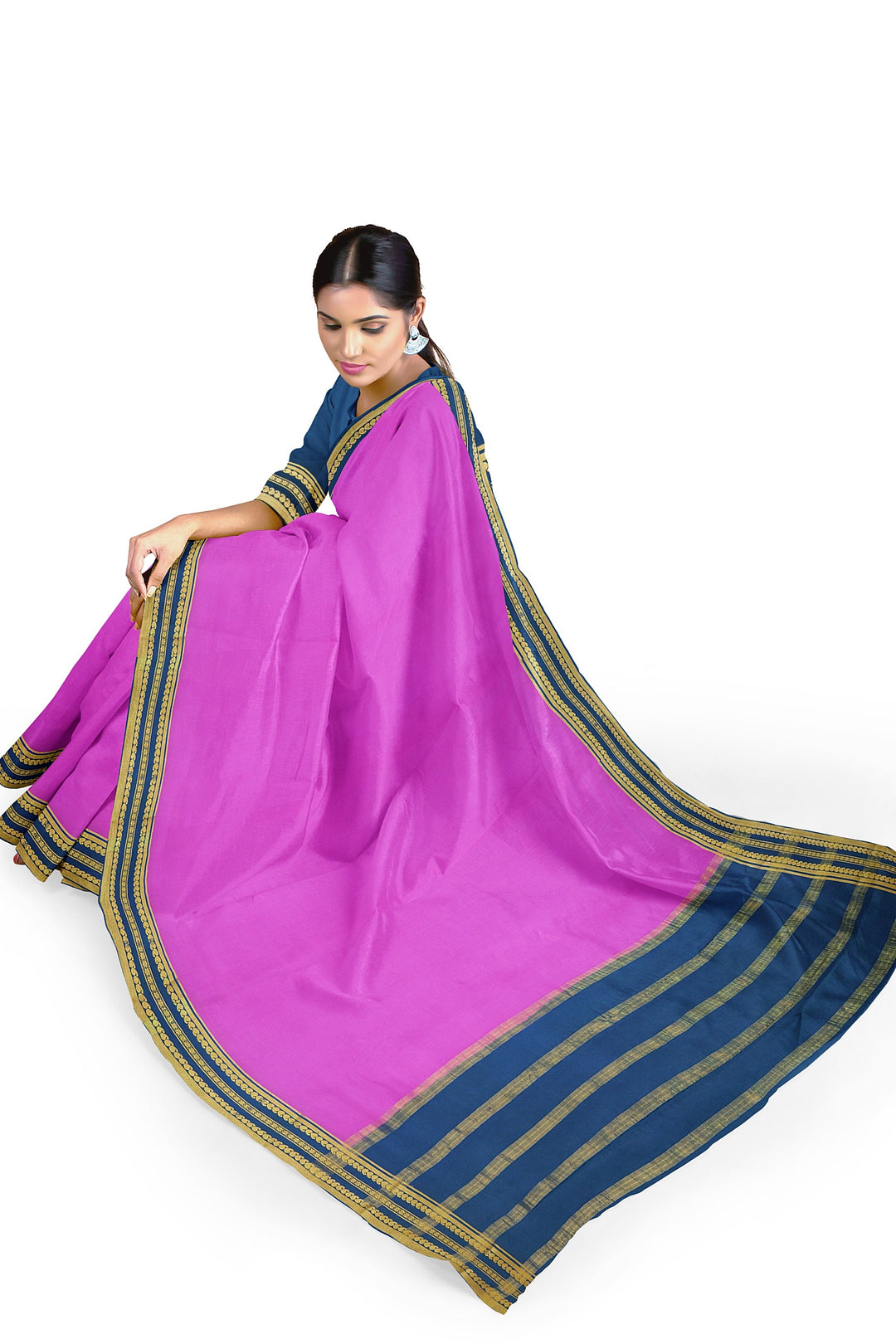 Lavender Pure Mysore Crepe Silk  | SILK MARK CERTIFIED