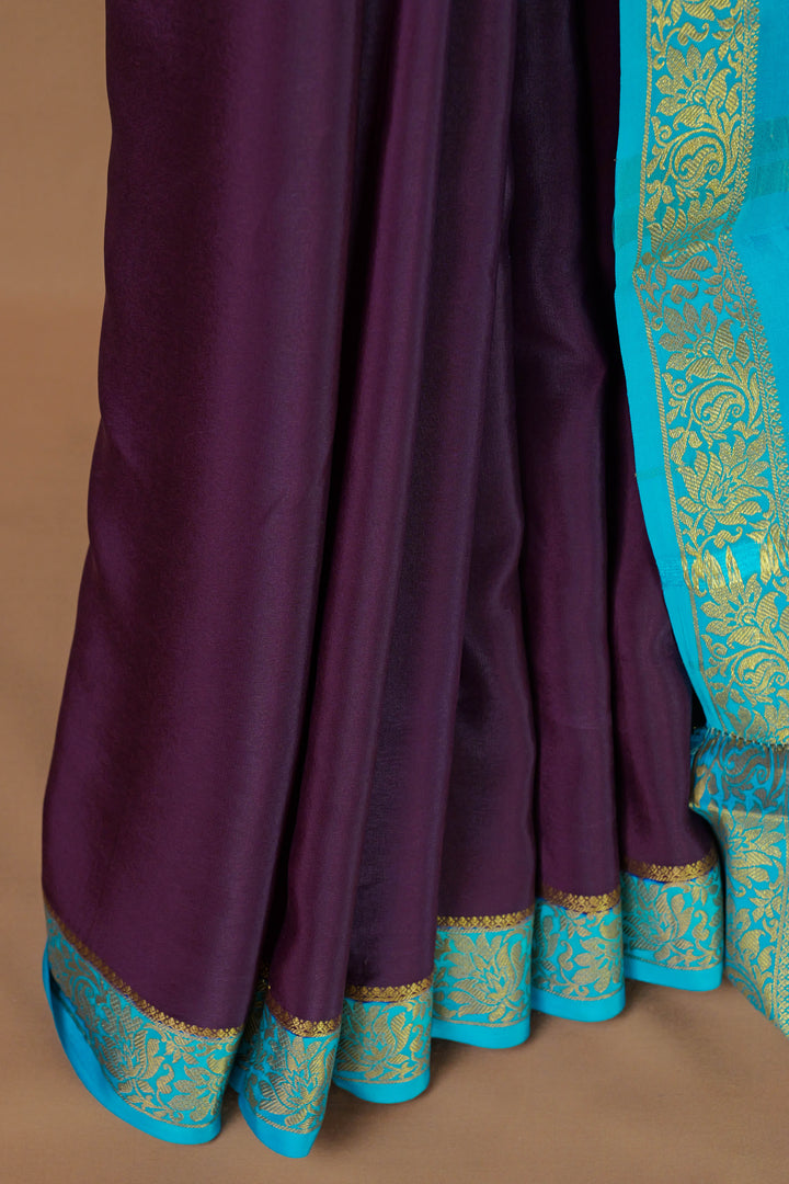 BLUE PURE MYSORE SILK SAREE