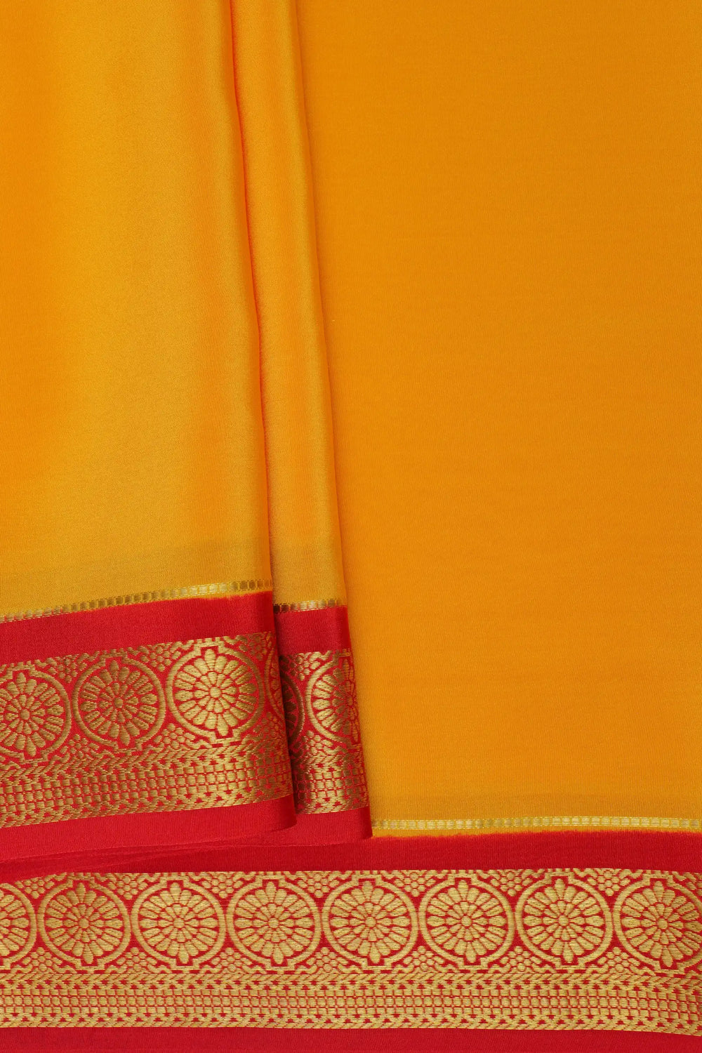  Yellow and Red Color Mysore Silk Sarees In Online