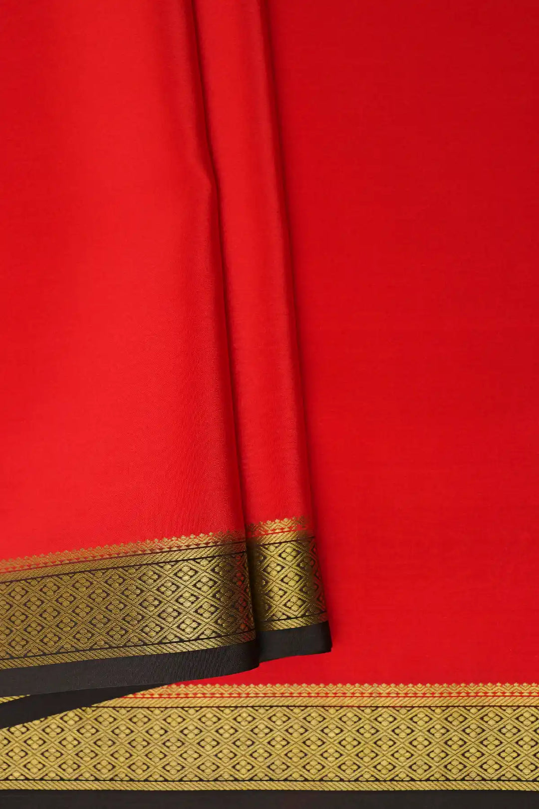 best online mysore silk sarees in red and black border
