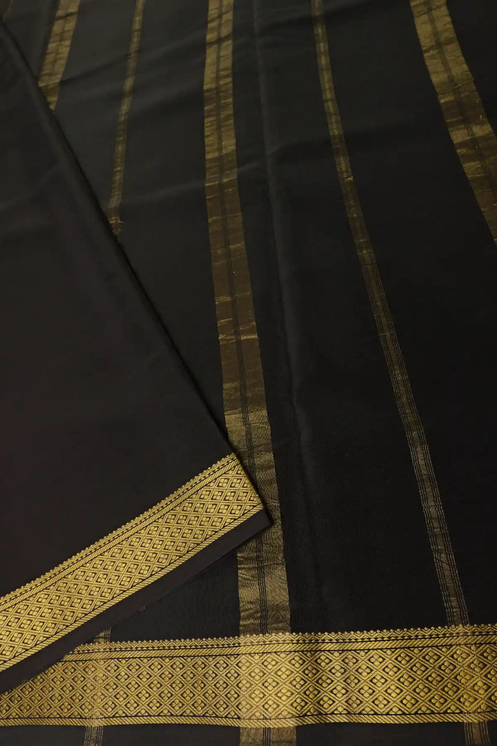 best online mysore silk sarees in red and black pallu