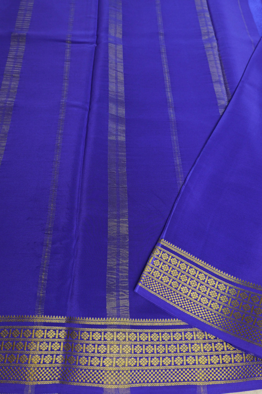 black with purple pallu pure gold zari mysore silk sarees