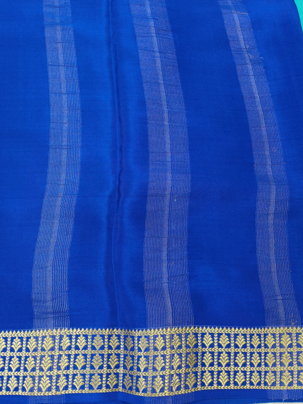Pure  crepe Mysore silk saree1112901(120GSM)