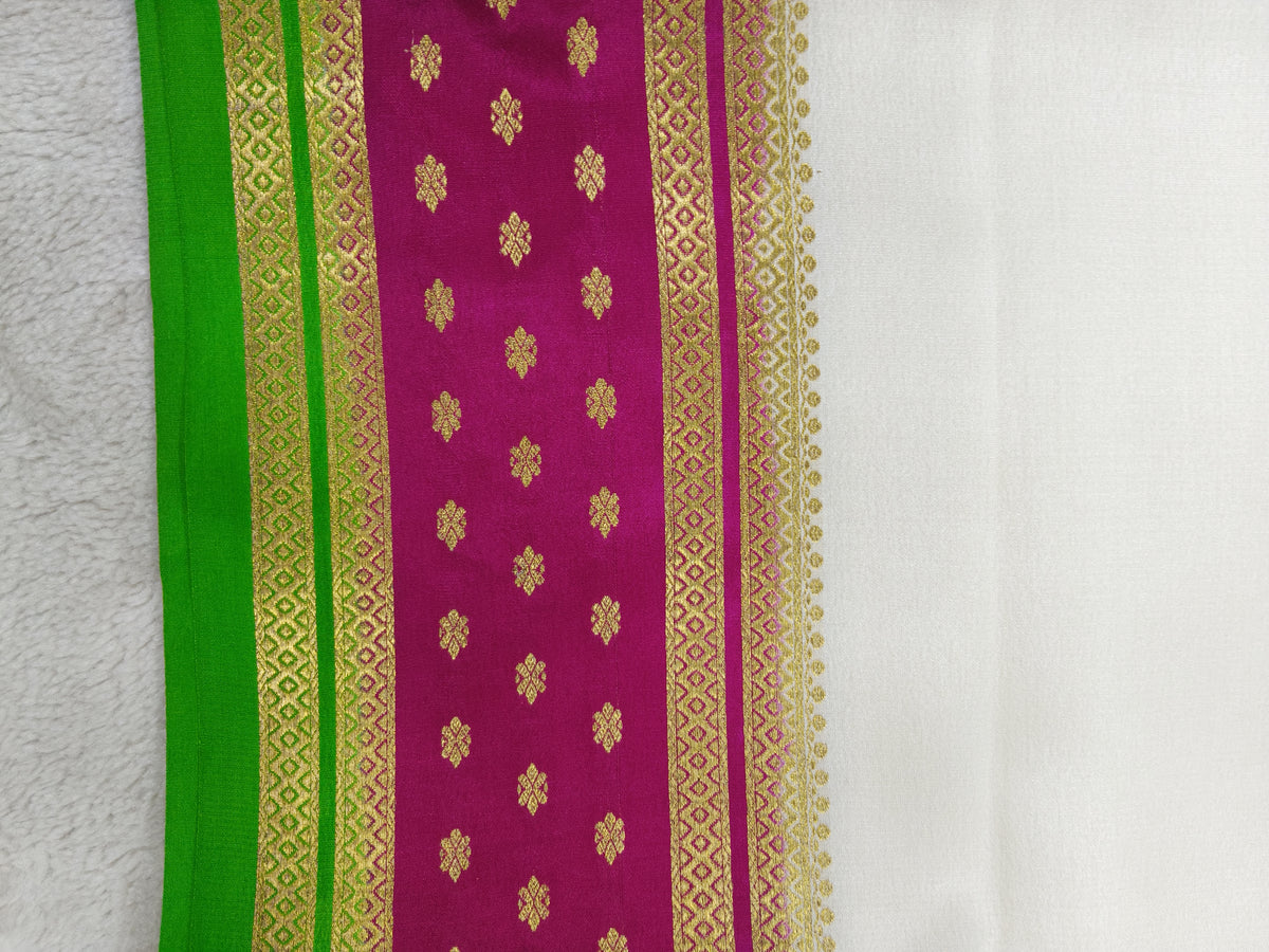 Pure Crepe Mysore silk saree 1112901 (120 GSM)