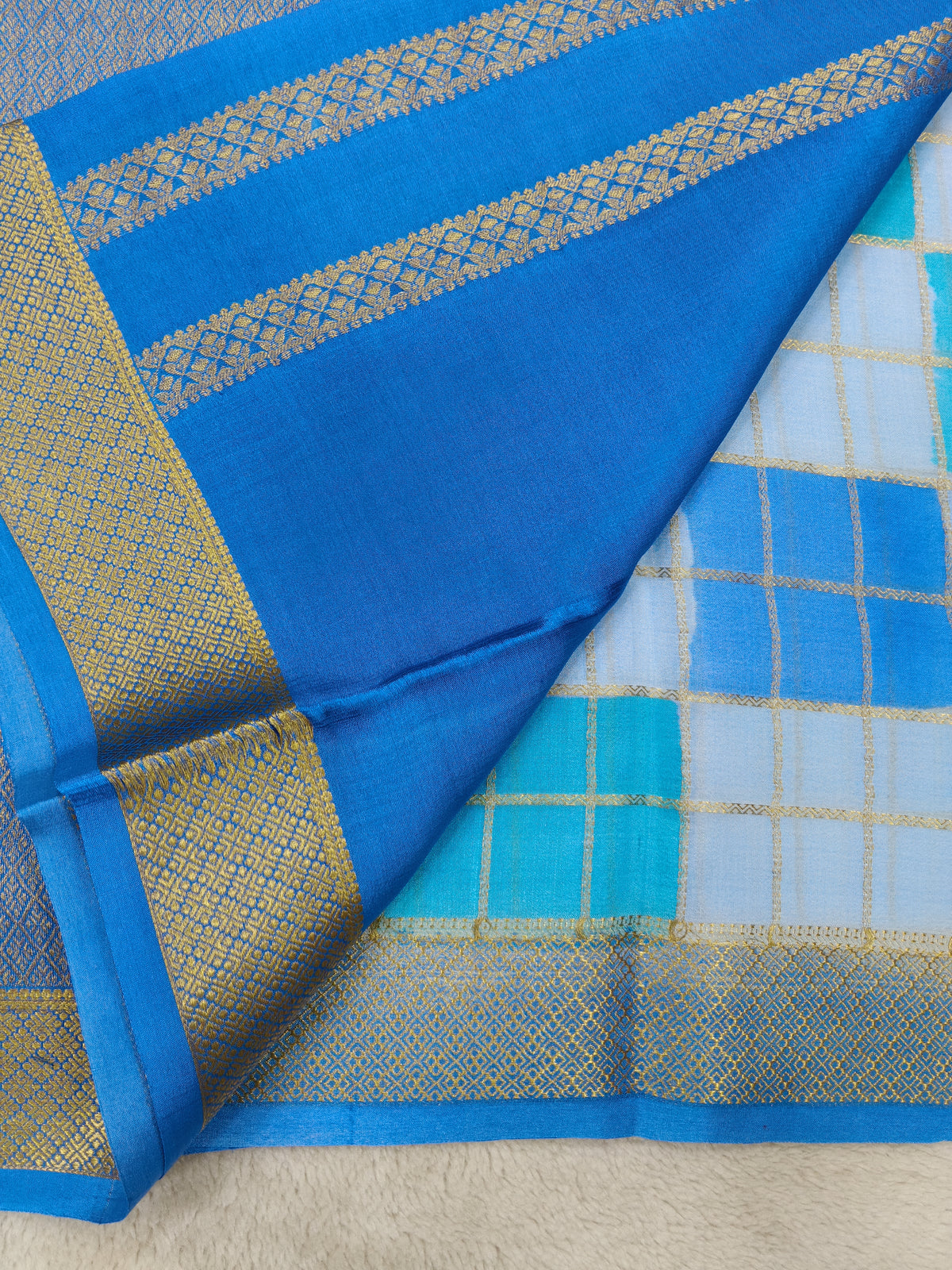 Pure Crepe Mysore silk saree 1112901 (120GSM)