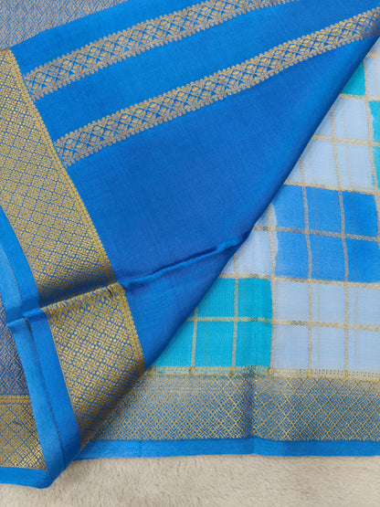 Pure Crepe Mysore silk saree 1112901 (120GSM)