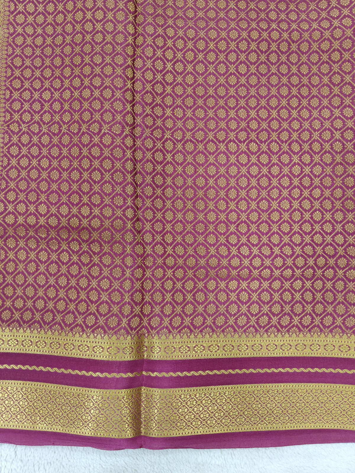 Pure Crepe Mysore silk saree 1112901 (120GSM)