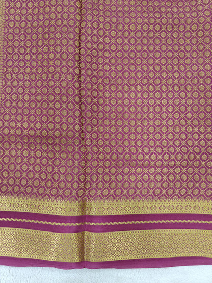 Pure Crepe Mysore silk saree 1112901 (120GSM)