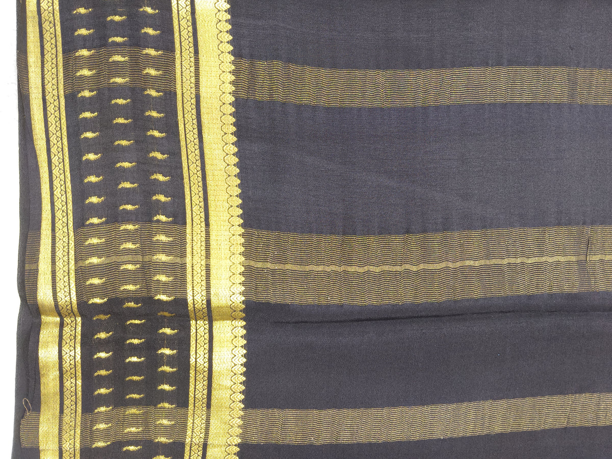 Pure Crepe Mysore silk saree 1112901 (120GSM)