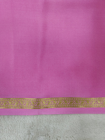 Pure Crepe Mysore silk saree 1112901 (120GSM)