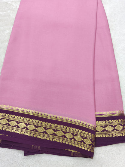 Pure Crepe Mysore silk saree 1112901 (120GSM)