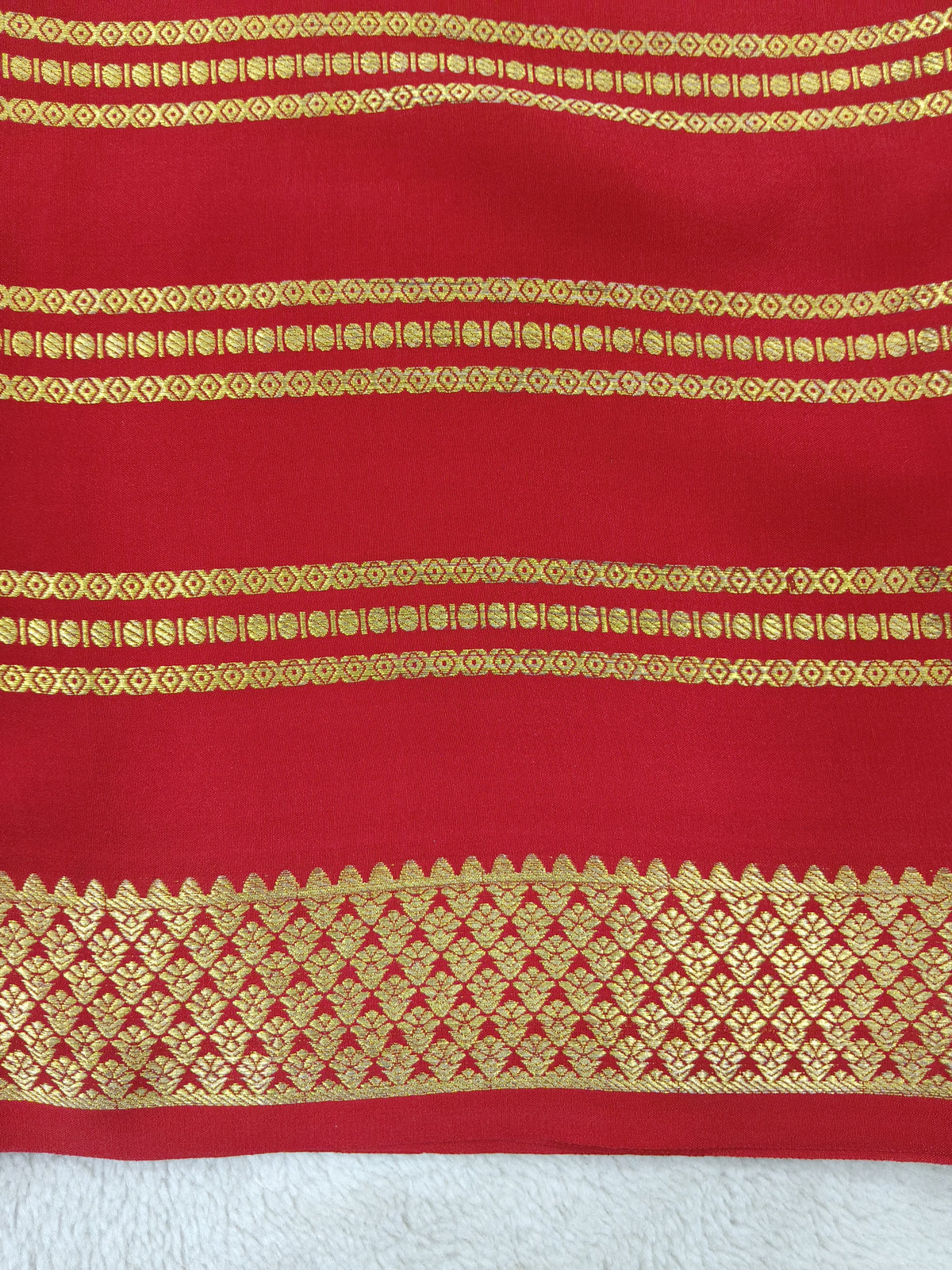 Pure Crepe Mysore silk saree 1112901 (120GSM)