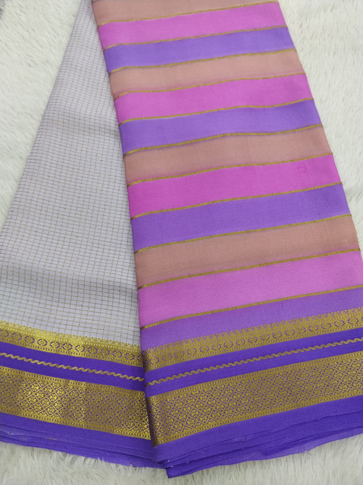 Pure Crepe Mysore Silk 1112901 ( 120 Gsm ) without blouse