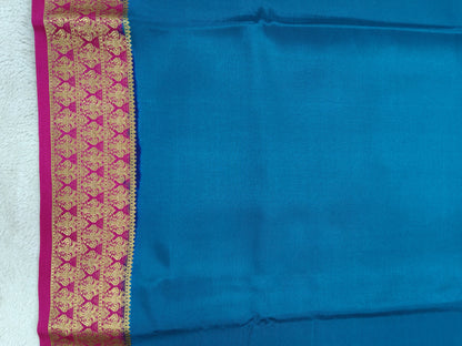 Pure  crepe Mysore silk saree1112901(120GSM)