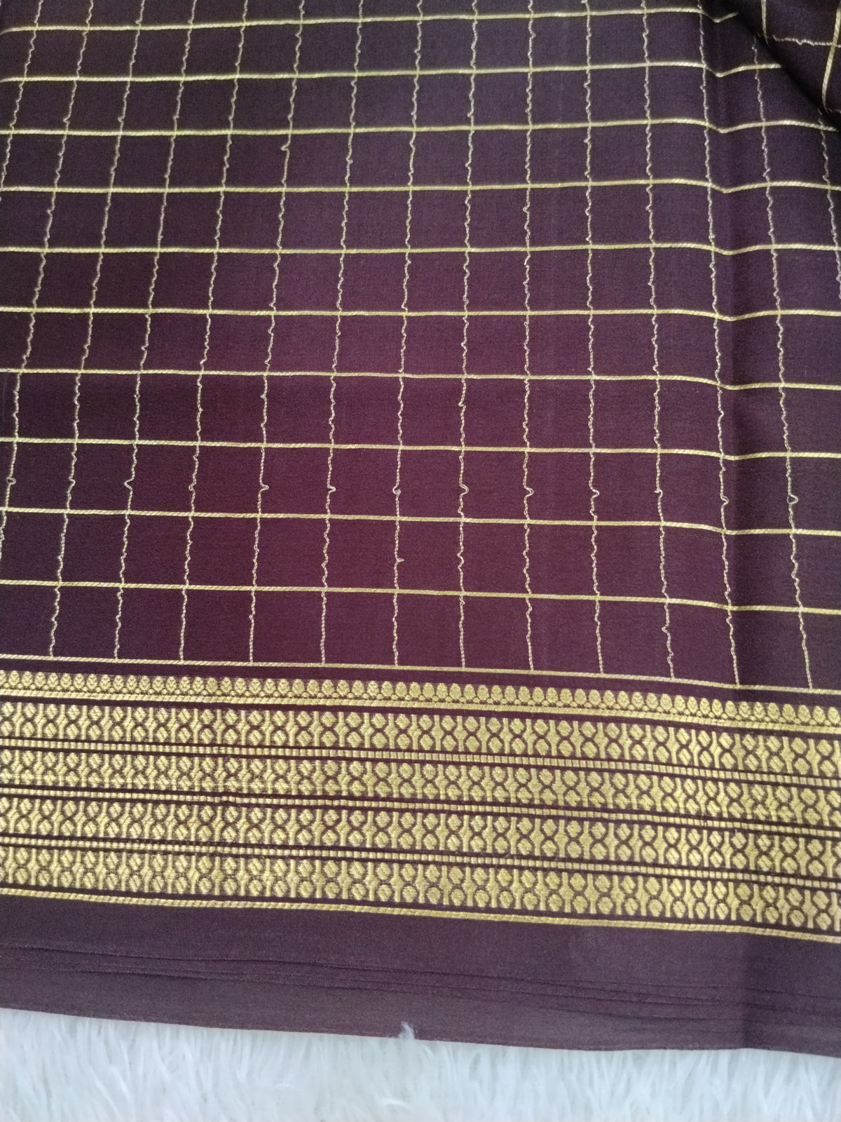 Pure Crepe Mysore Silk 1112901 ( 120 Gsm )