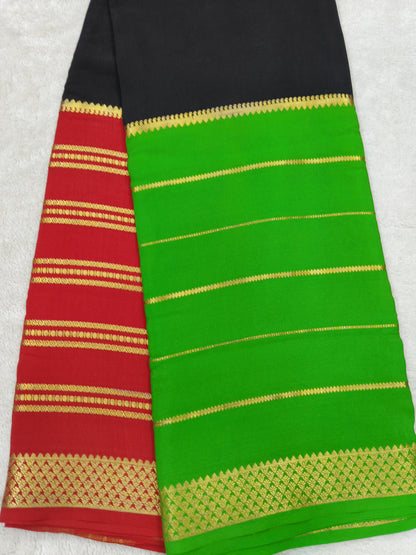 Pure Crepe Mysore silk saree 1112901 (120GSM)