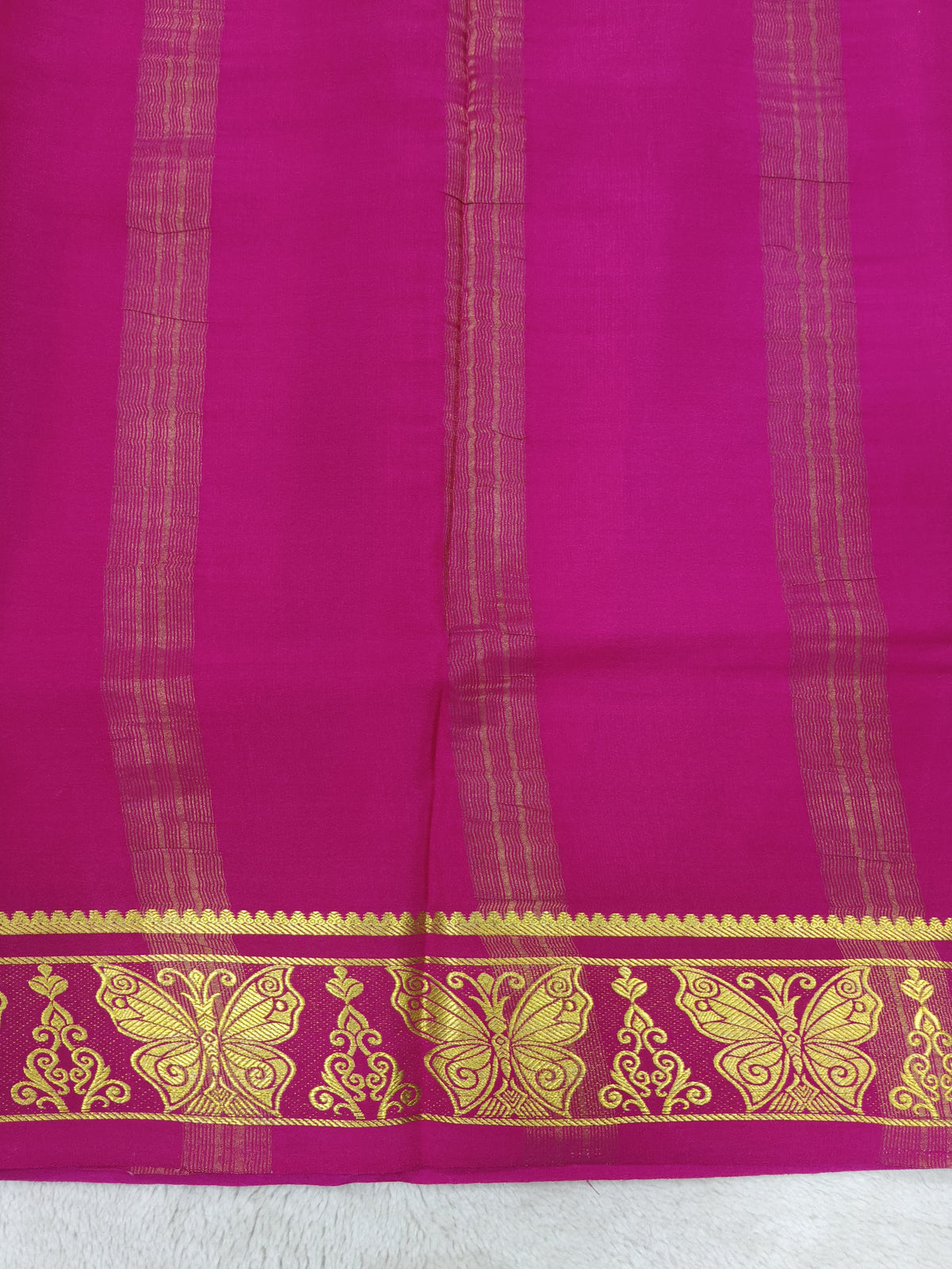 Pure Crepe Mysore silk saree 1112901 (120GSM)