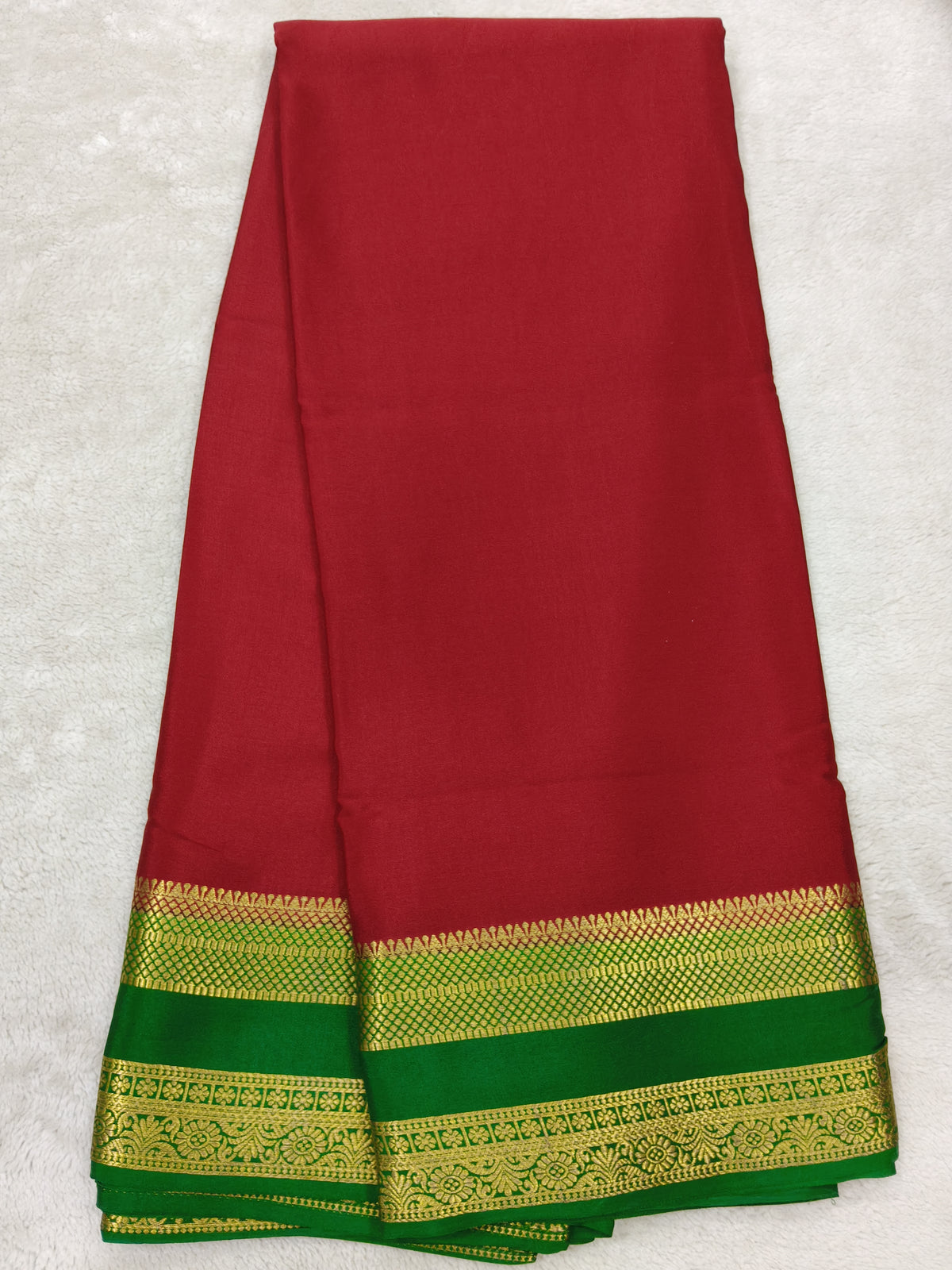 Pure Crepe Mysore silk saree 1112901 (120GSM)
