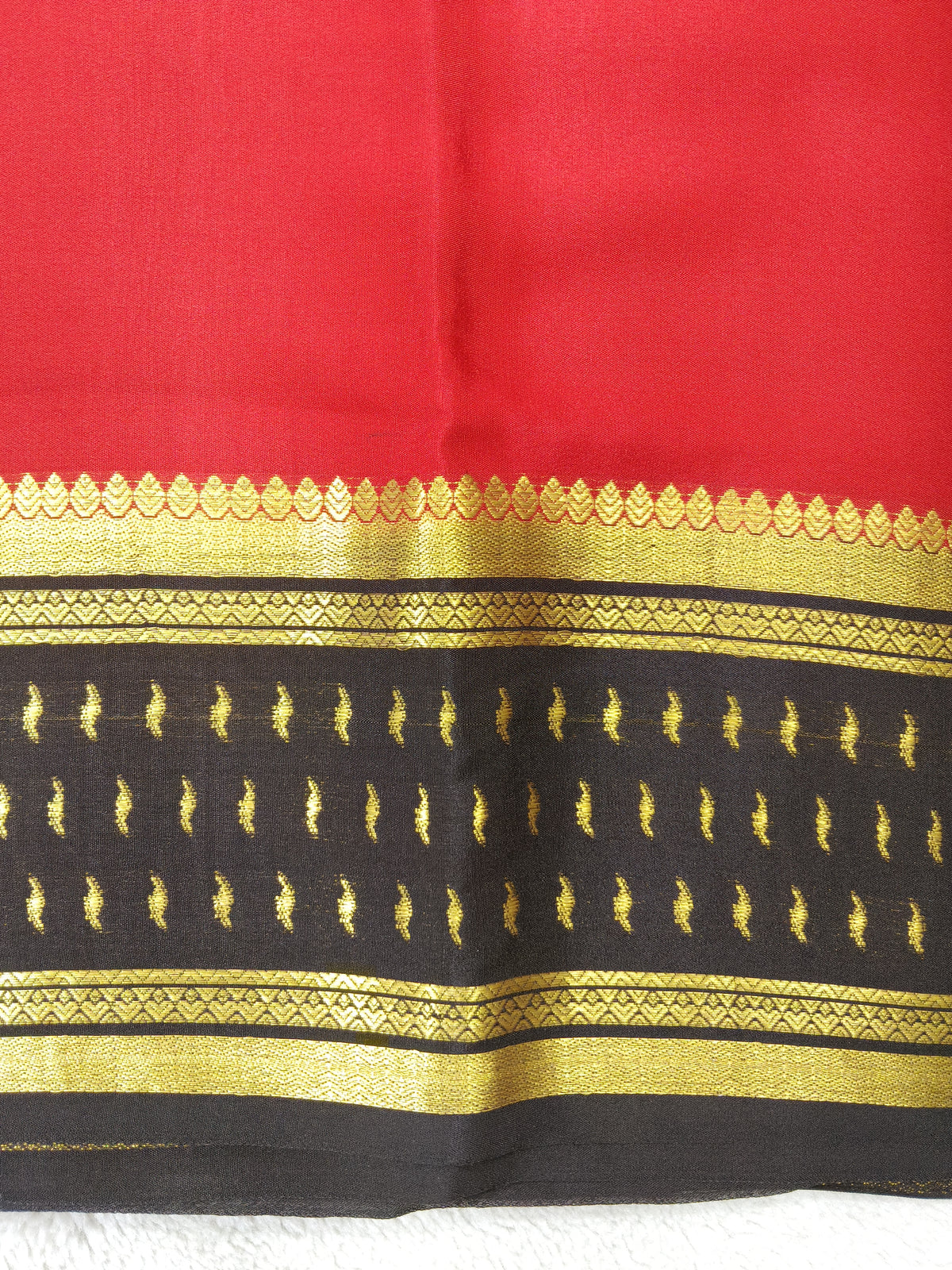Pure Crepe Mysore silk saree 1112901 (120GSM)