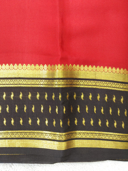 Pure Crepe Mysore silk saree 1112901 (120GSM)