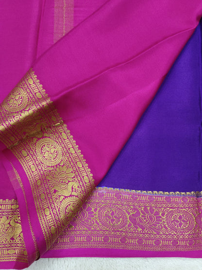 Pure Crepe Mysore silk saree 1112901 (120GSM)