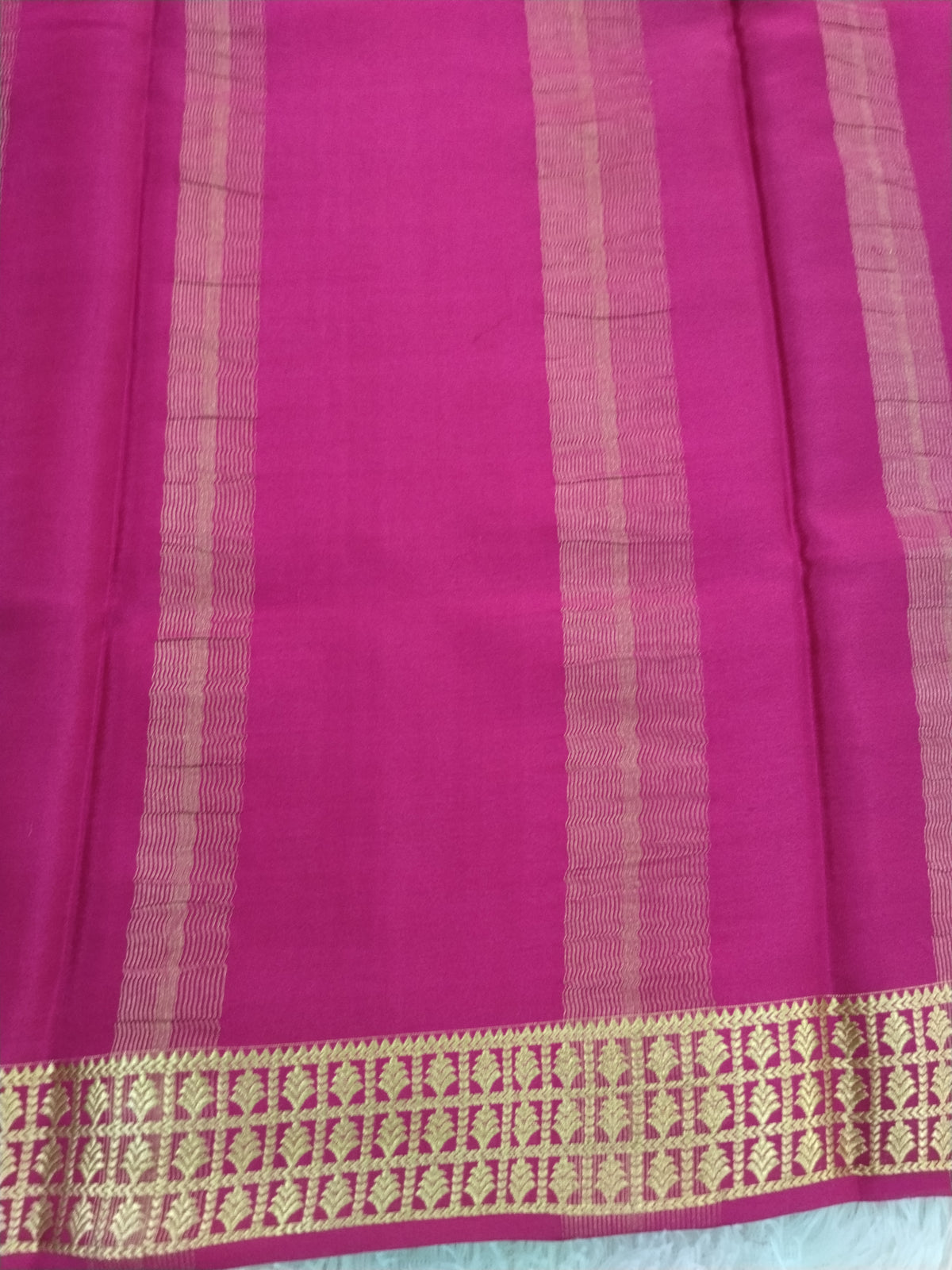 Pure Crepe Mysore Silk 1112901 ( 120 Gsm ) partly pallu