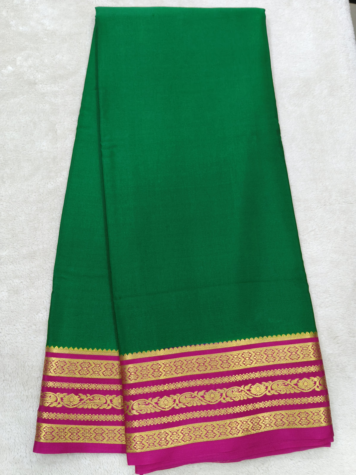 Pure Crepe Mysore silk saree 1112901 (120GSM)