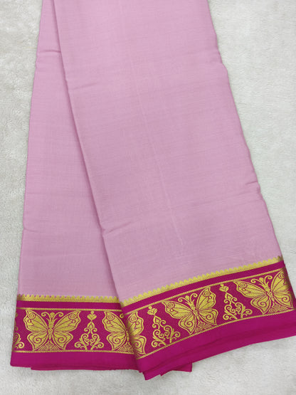Pure Crepe Mysore silk saree 1112901 (120GSM)