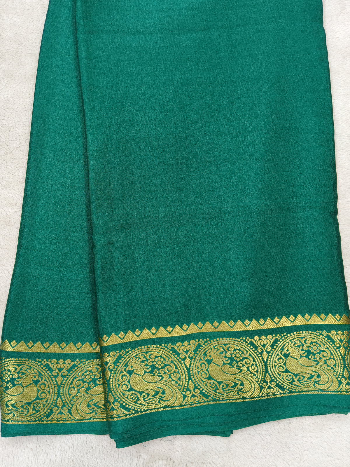 Pure Crepe Mysore silk saree 1112901 (120GSM)