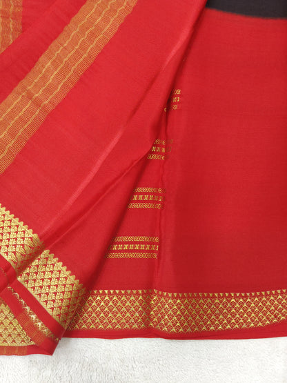 Pure Crepe Mysore silk saree 1112901 (120GSM)