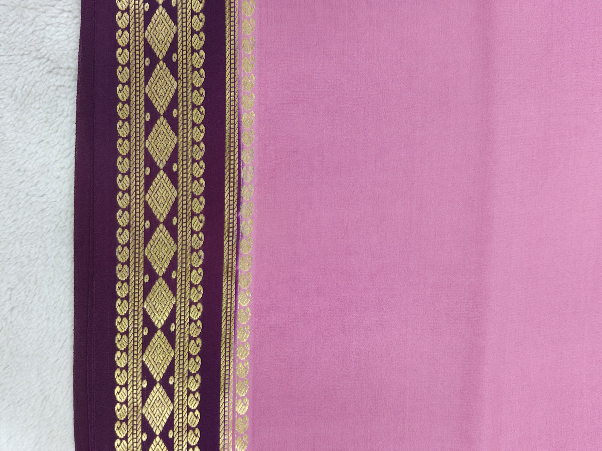 Pure Crepe Mysore silk saree 1112901 (120GSM)
