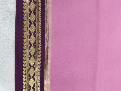 Pure Crepe Mysore silk saree 1112901 (120GSM)