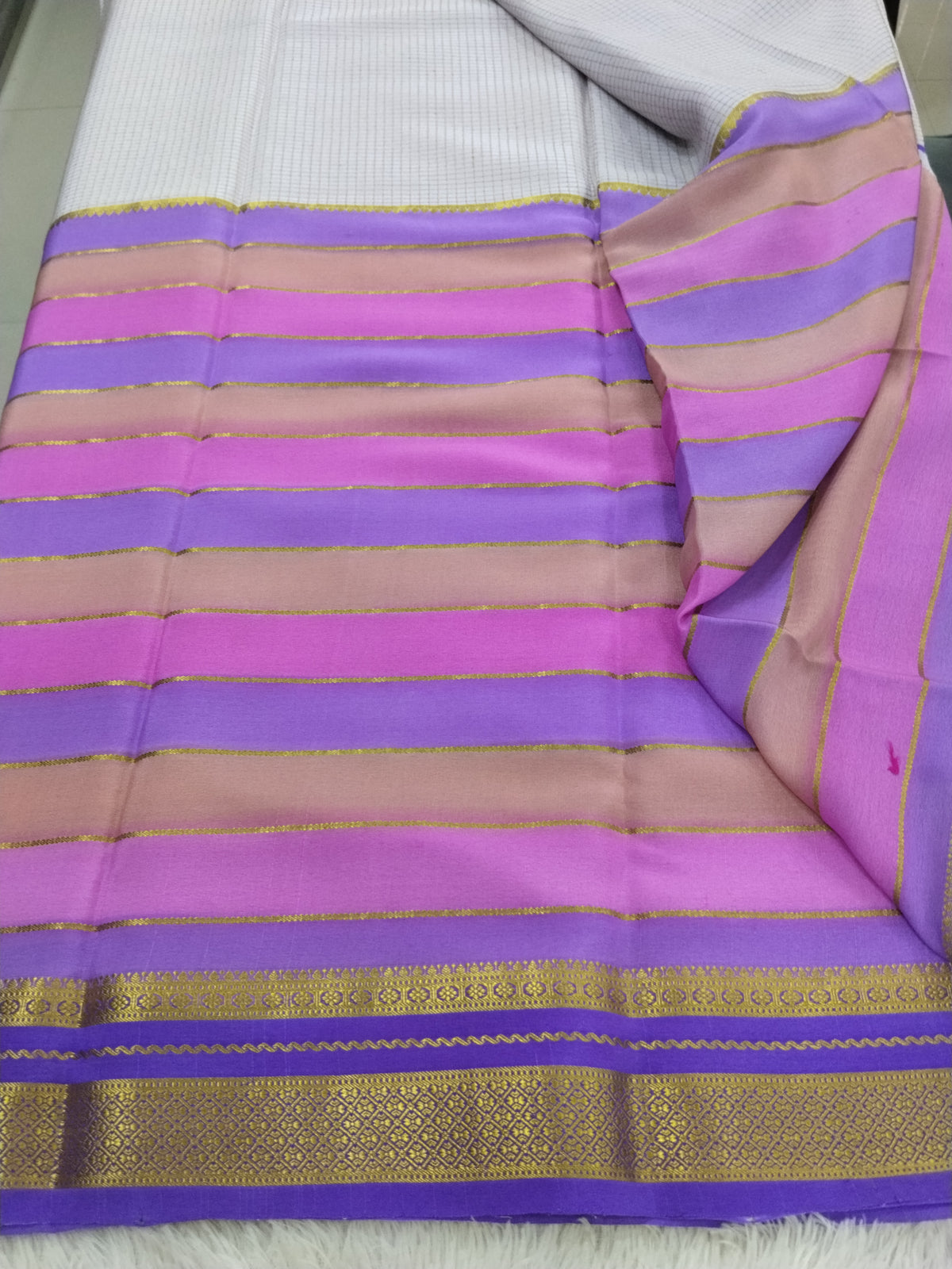 Pure Crepe Mysore Silk 1112901 ( 120 Gsm ) without blouse