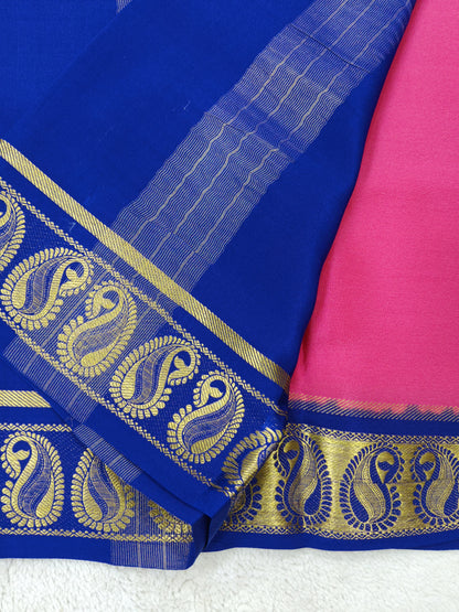 Pure Crepe Mysore silk saree 1112901 (120GSM)