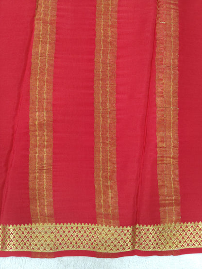 Pure Crepe Mysore silk saree 1112901 (120GSM)
