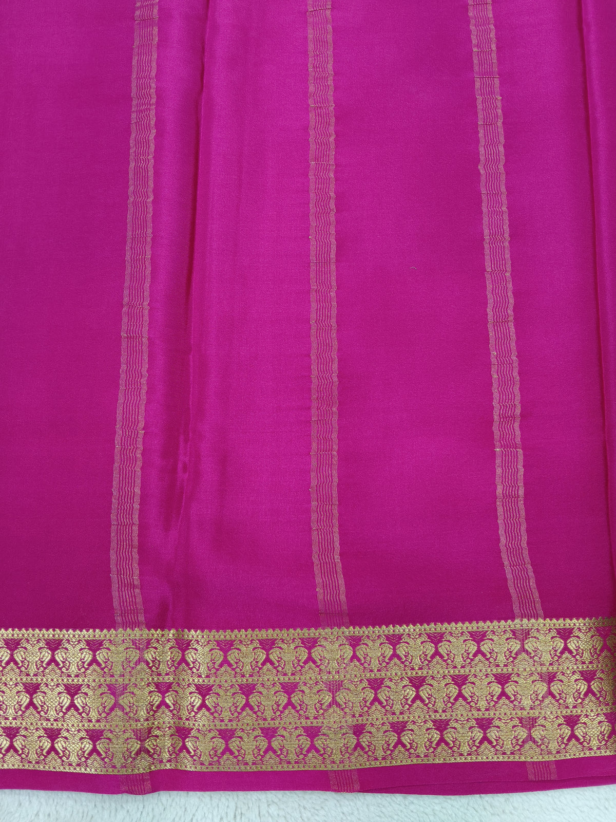 Pure  crepe Mysore silk saree1112901(120GSM)