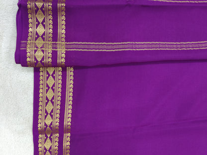 Pure Crepe Mysore silk saree 1112901 (120GSM)
