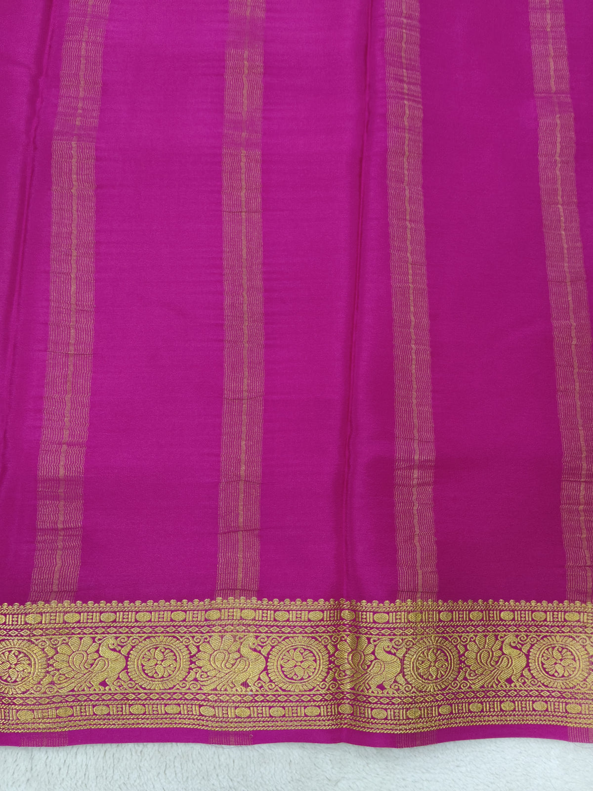 Pure Crepe Mysore silk saree 1112901 (120GSM)
