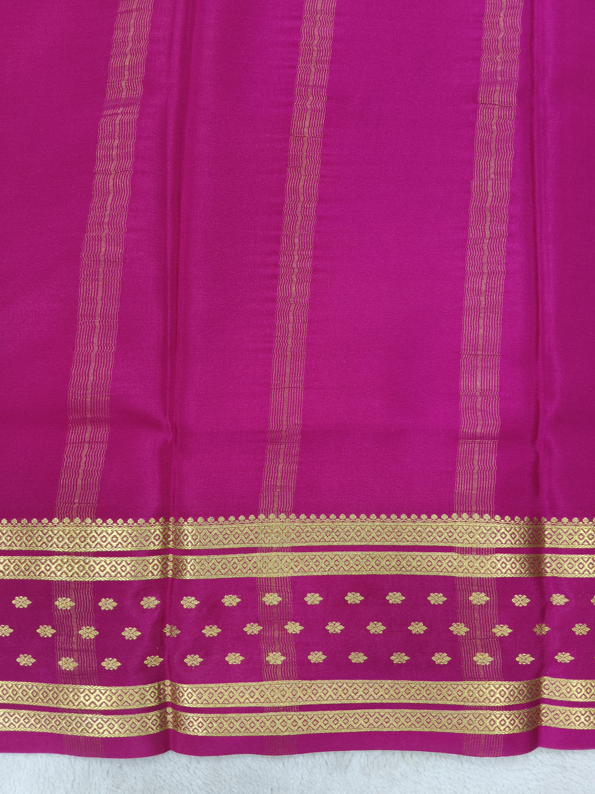 Pure Crepe Mysore silk saree 1112901 (120 GSM)