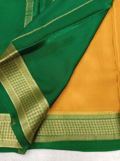Pure crepe Mysore silk saree 1112901 (120GSM)
