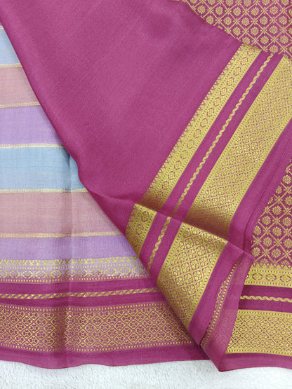 Pure Crepe Mysore silk saree 1112901 (120GSM)
