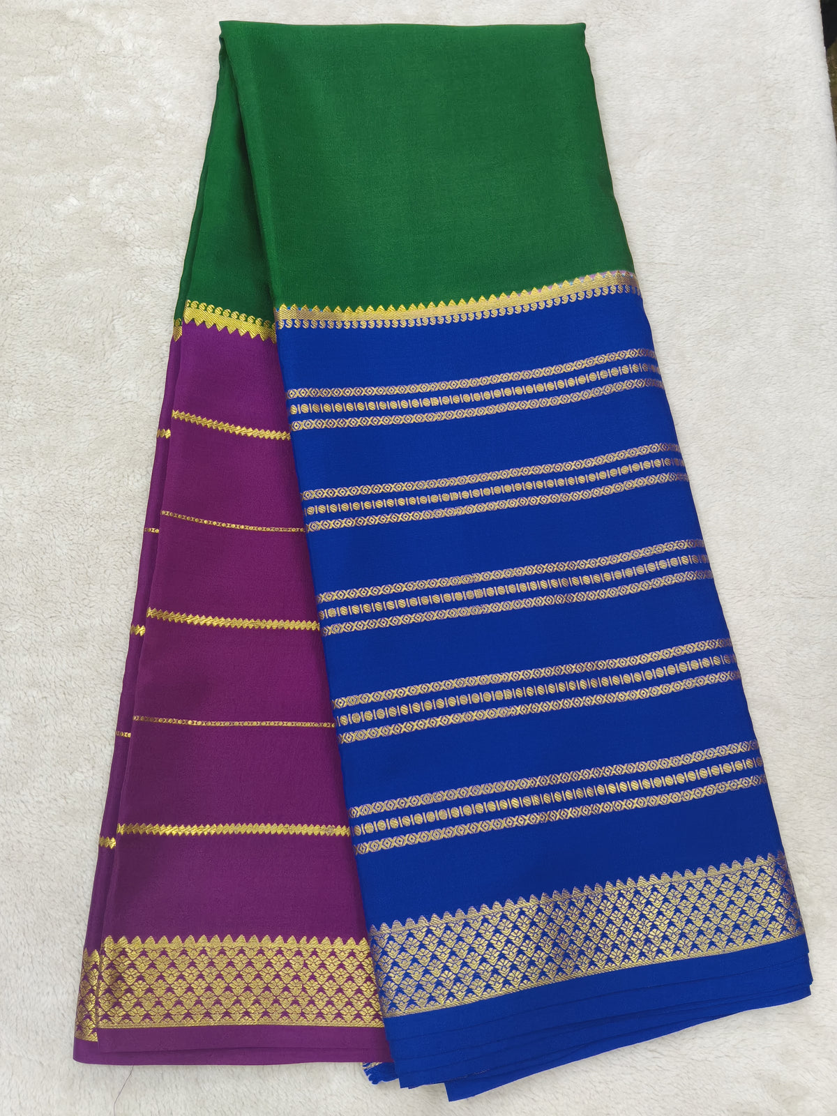 Pure Crepe Mysore silk saree 1112901 (120GSM)