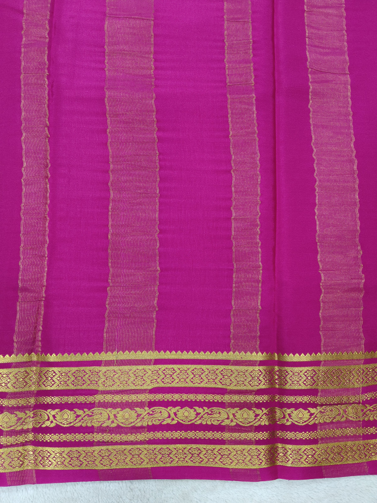 Pure Crepe Mysore silk saree 1112901 (120GSM)