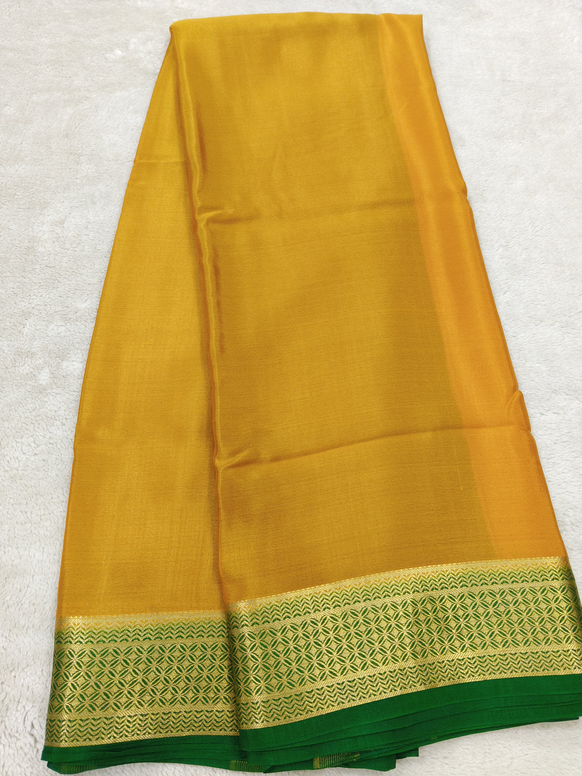 Pure crepe Mysore silk saree 1112901 (120GSM)