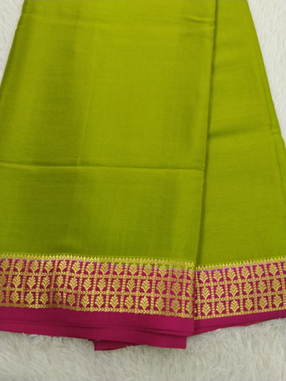 Pure Crepe Mysore Silk 1112901 ( 120 Gsm ) partly pallu