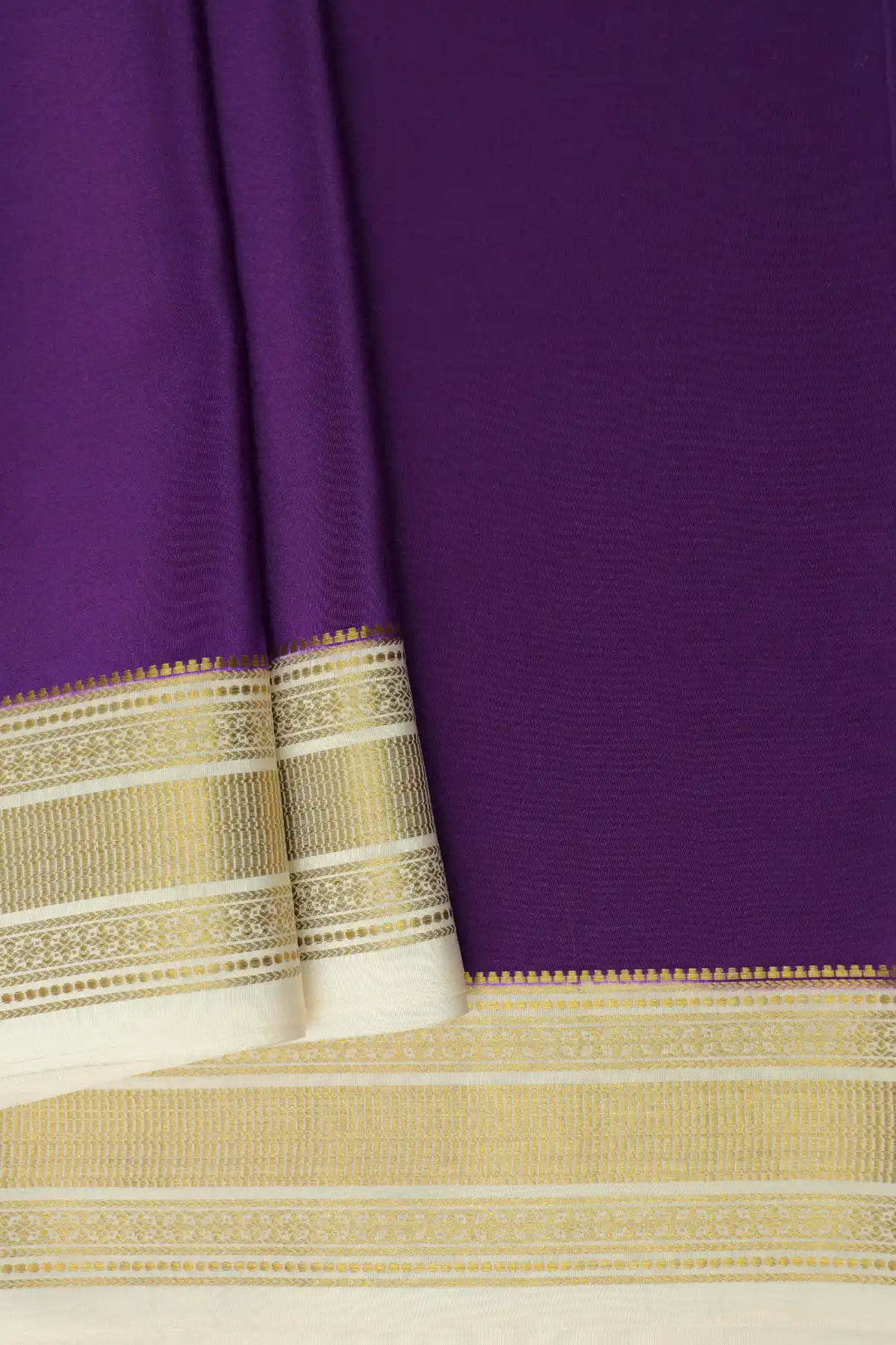 mysore silk online sarees in purple and white