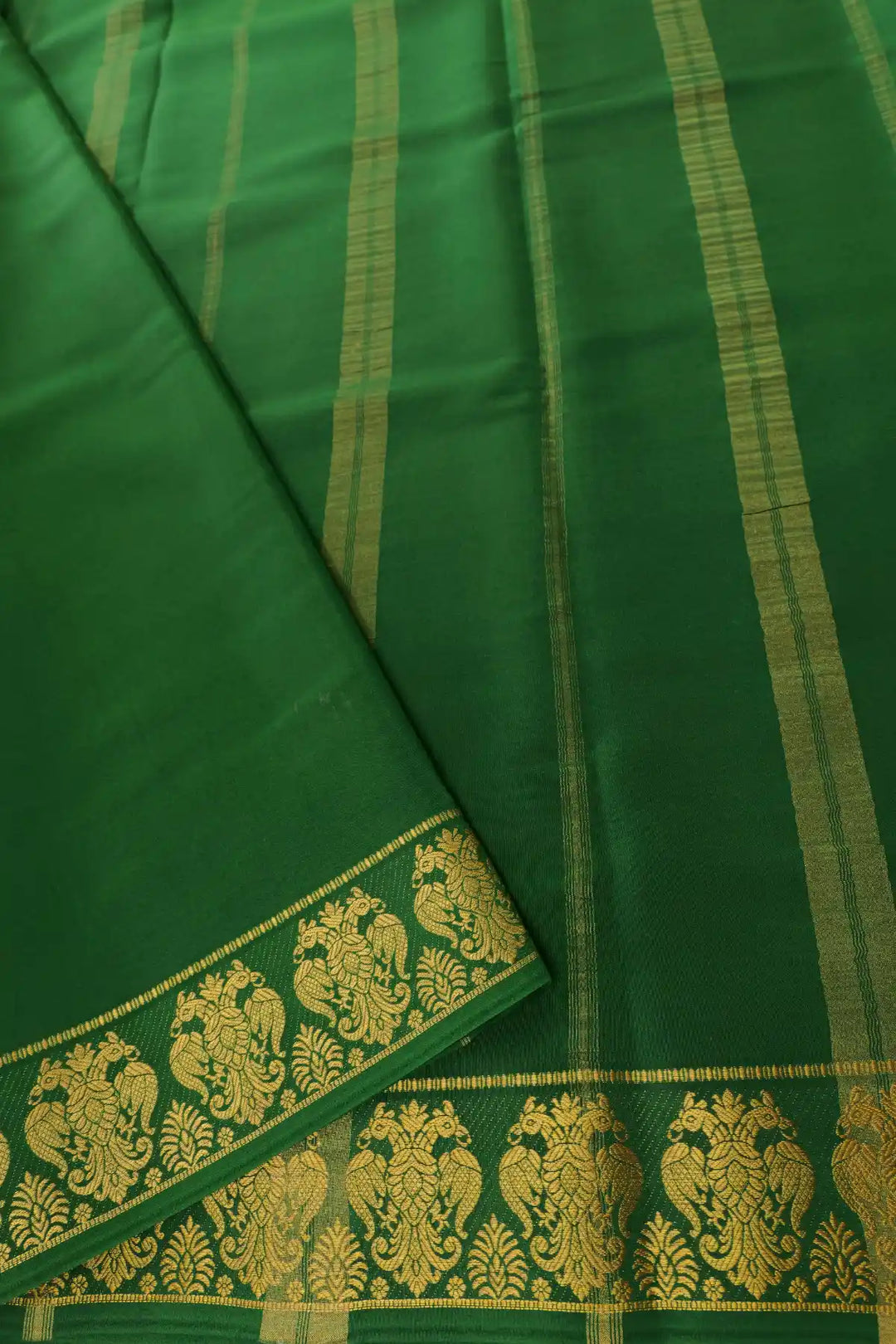 mysore silk sarees in Green color Blouse Peace