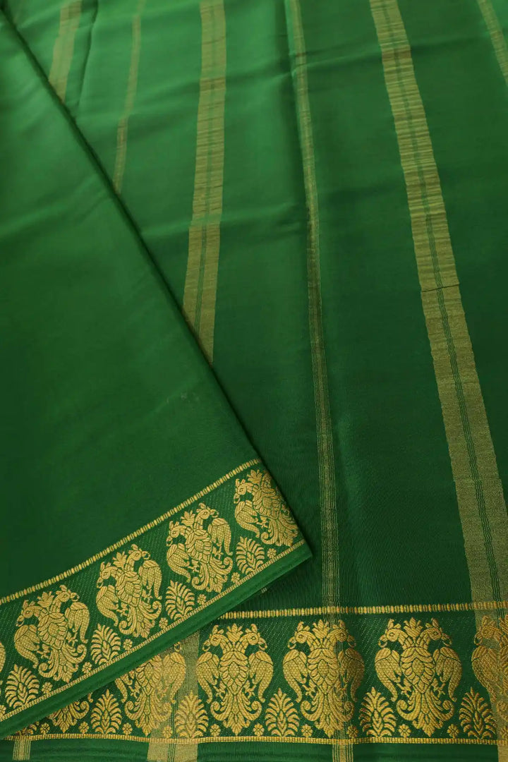 mysore silk sarees in Green color Blouse Peace